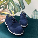 Francesine blu camoscio ultimo 30